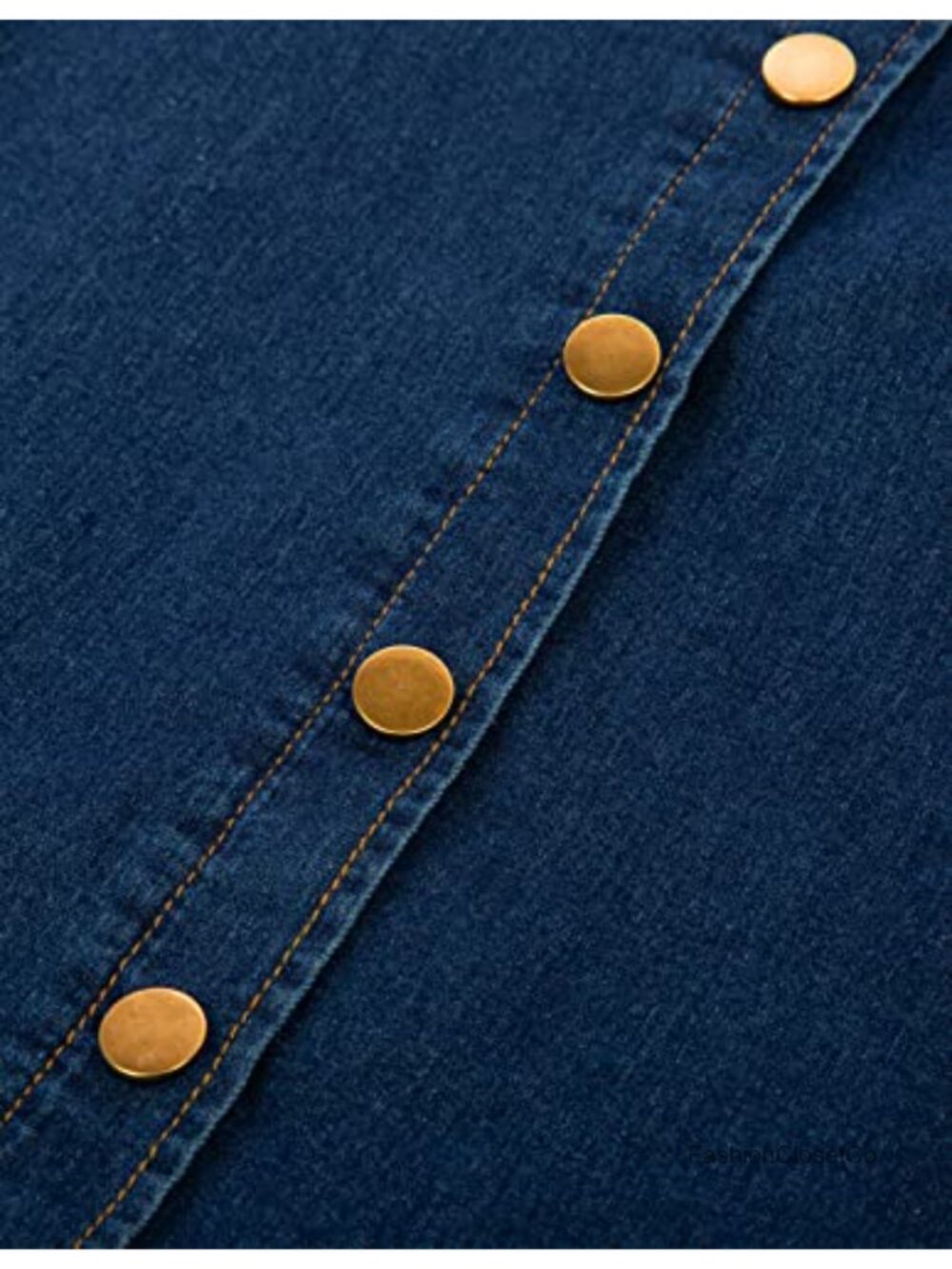 Denim Midi Skirt High Waist A-Line Vintage Below Knee Pockets Belt - Picture 5 of 6